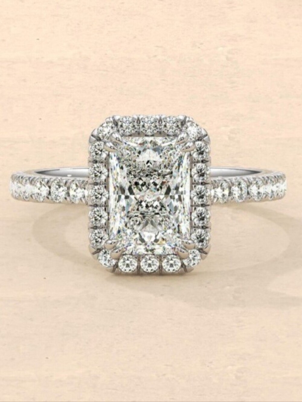 New 3.5ct Outstanding IGI Certified Lab Grown Diamond, 14k White Gold